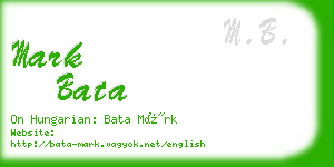 mark bata business card